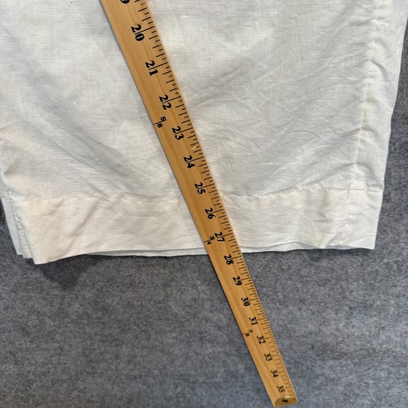 Pact Organic Wide Leg Cotton Linen Pants Womens XL Stretch Lightweight Cream - Picture 7 of 13